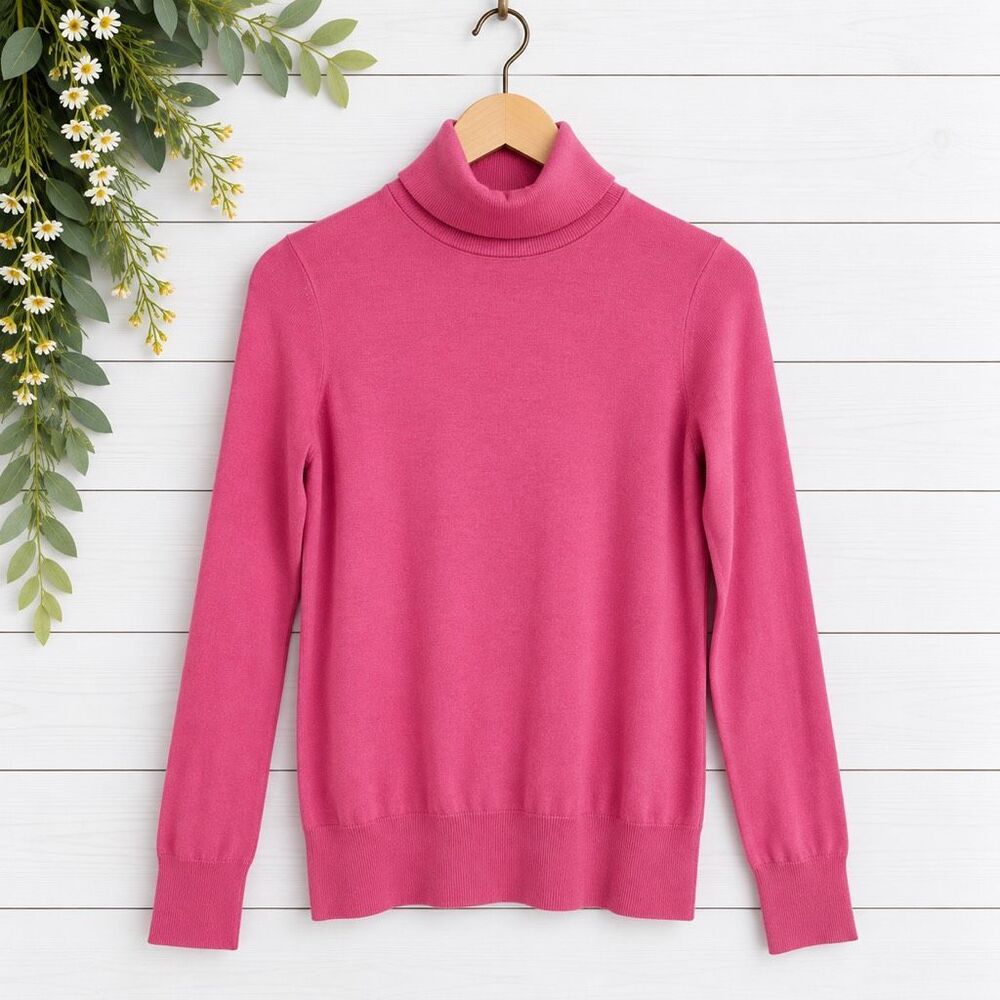 J.crew 100% merino wool turtleneck sweater M - Picture 1 of 8